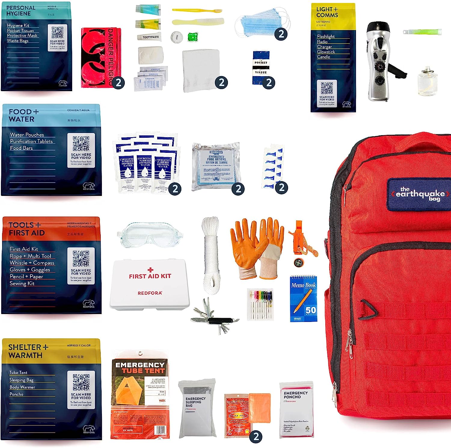Complete Earthquake Bag - 3 Day Emergency kit for [...]