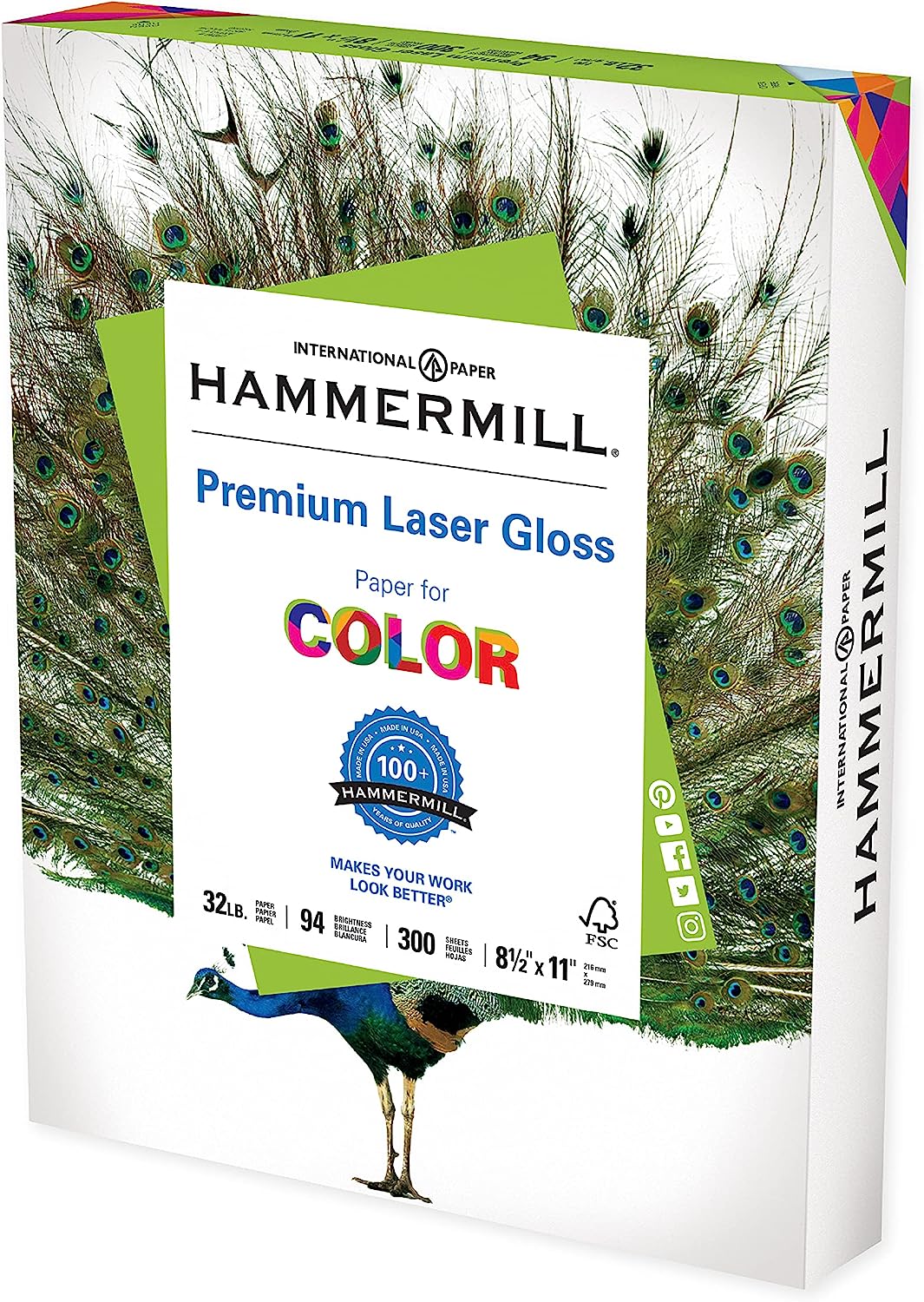 Hammermill Glossy Paper, Laser Gloss Copy Paper, 8.5 x [...]