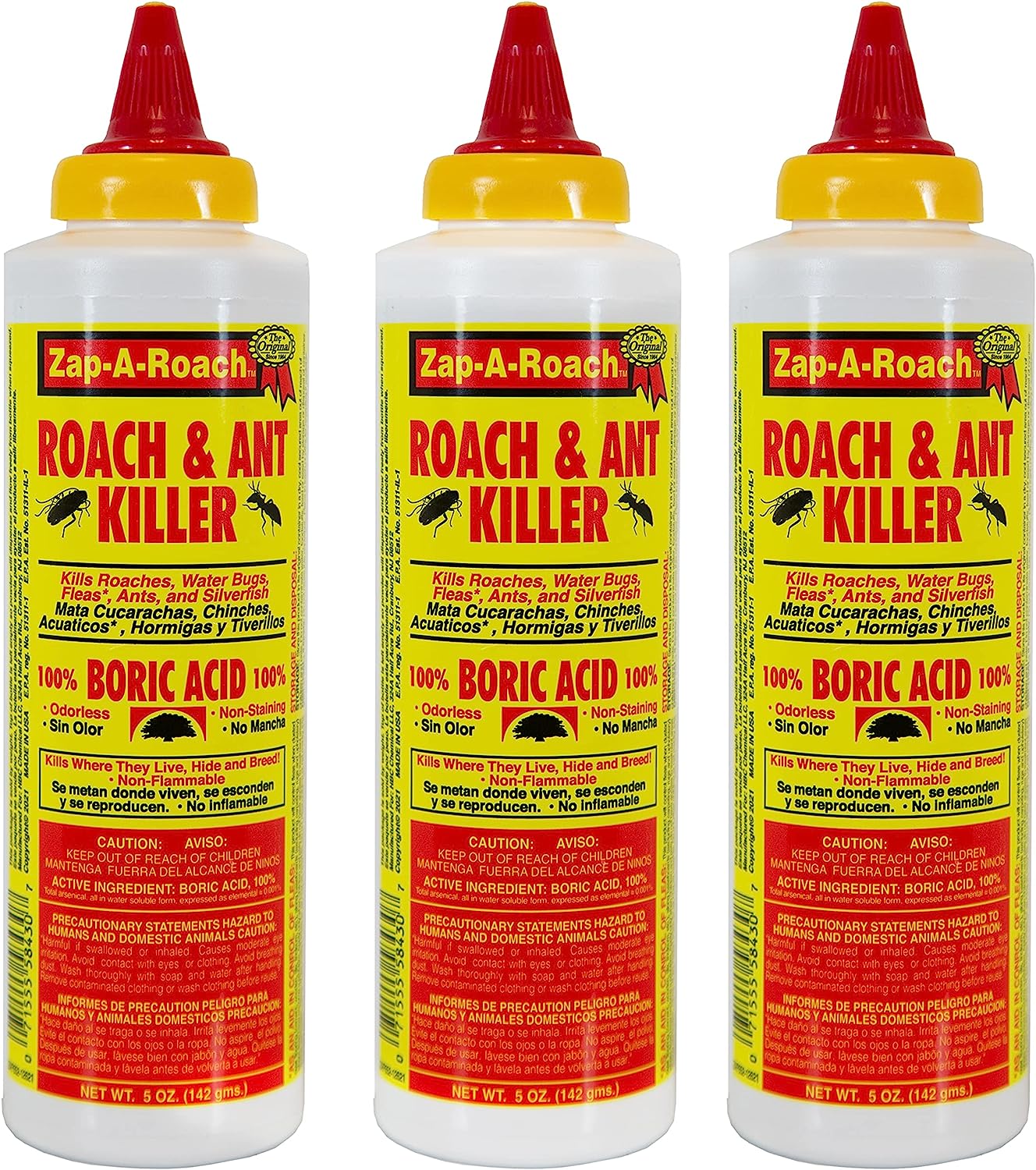 Zap-A-Roach 3 Pk, Boric Acid Roach & Ant Killer NET [...]