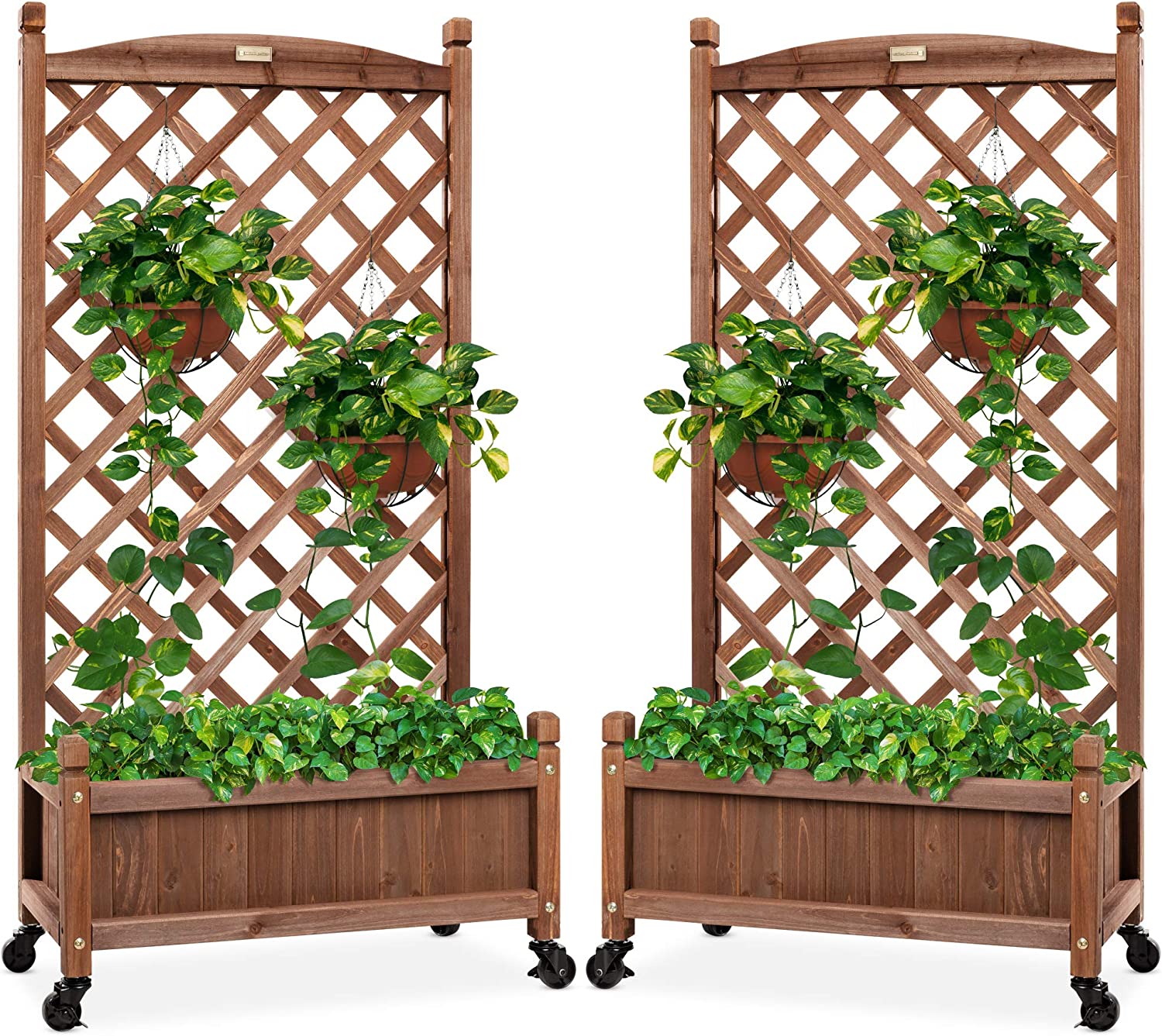 Best Choice Products Set of 2 48in Wood Planter Box & [...]