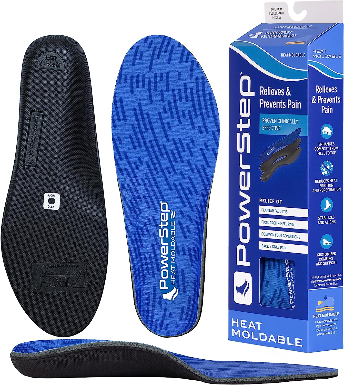 PowerStep Insoles, Custom Fit Orthotic, Molded Arch [...]