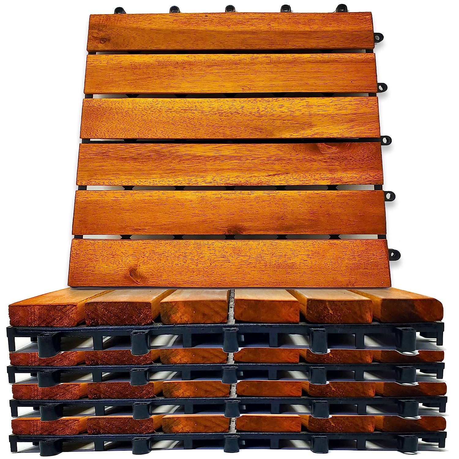 Interlocking Deck Tiles 8 Pack - Snap Together Wood [...]