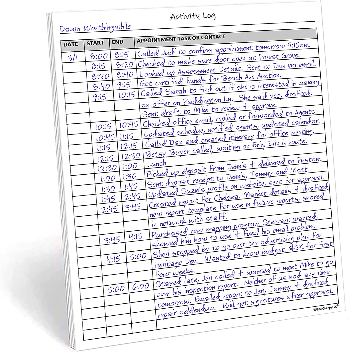 Activity Log Notepad, 50 Page Planner Pad to List a [...]