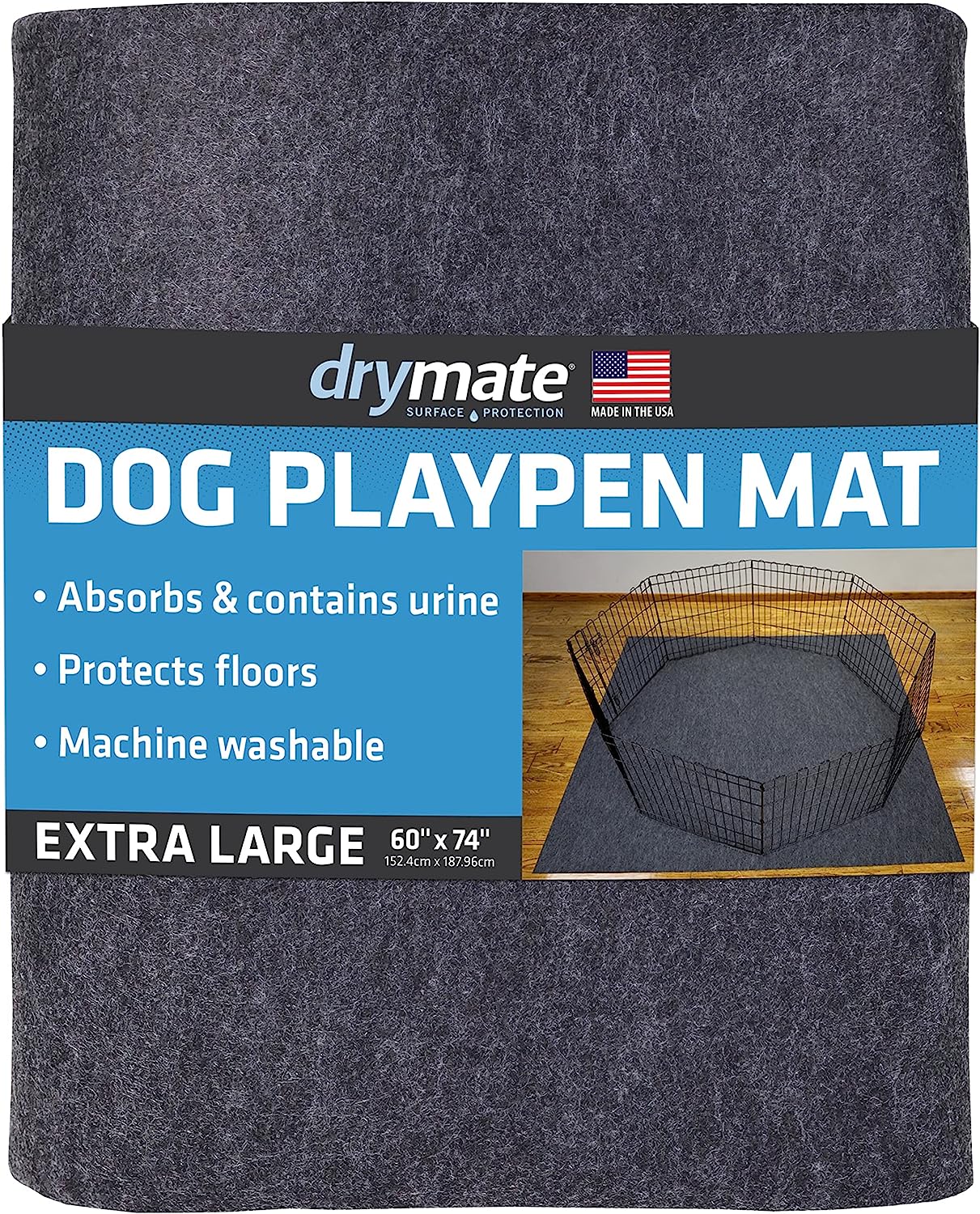 Drymate Dog Playpen Mat, Absorbent, Waterproof, Non- [...]