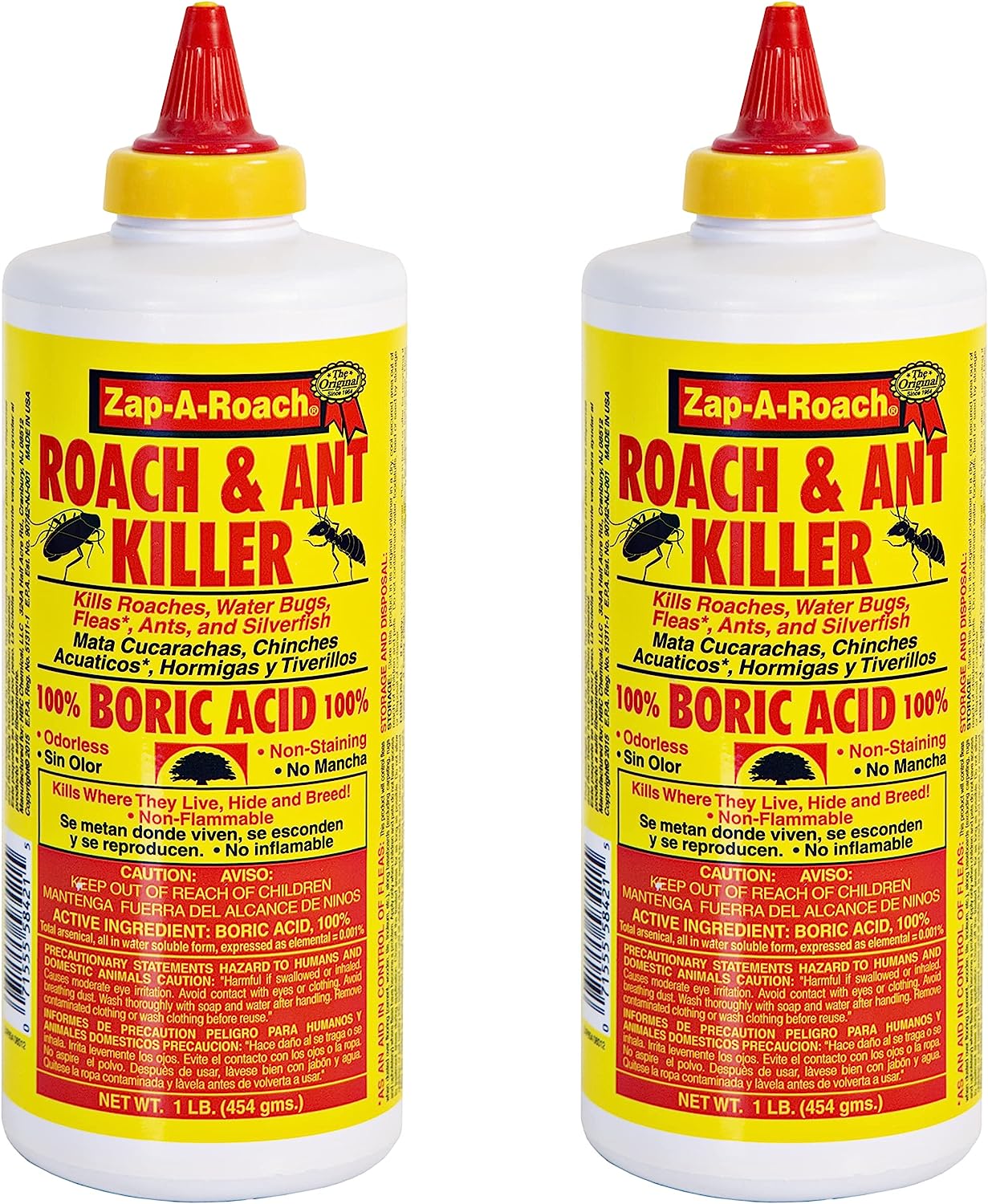 2 Pk, Boric Acid Roach & Ant Killer NET Wt. 1 Lb. (454 [...]