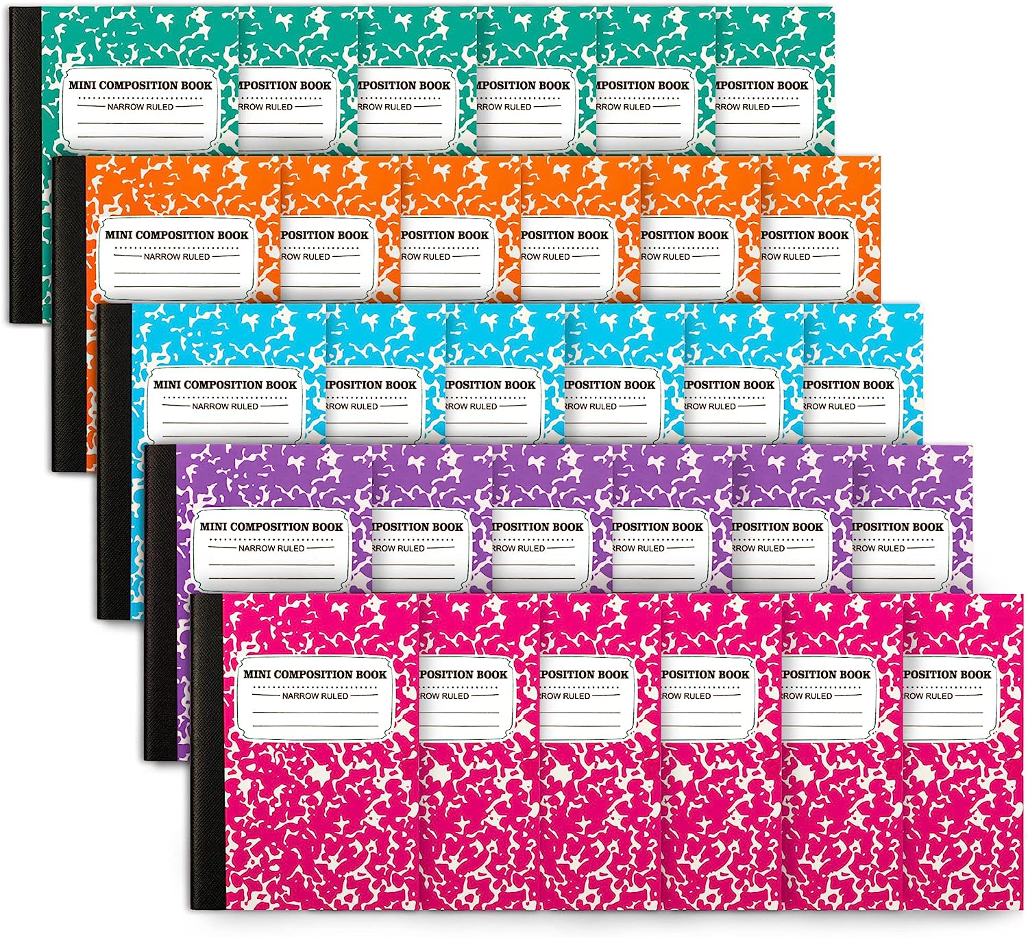 Mini Composition Notebook, Cute 30 Pack 5 Pastel [...]