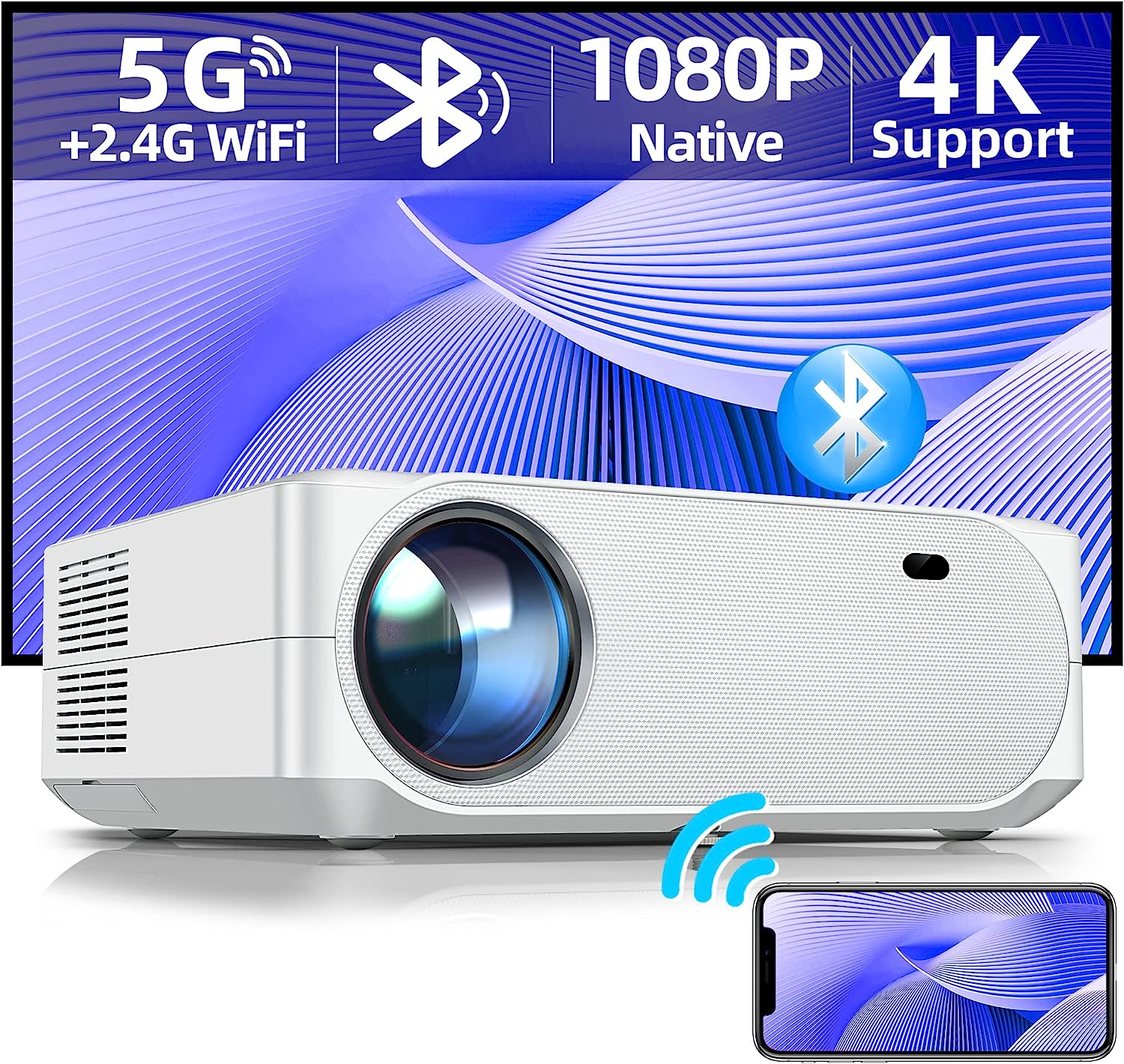 Projector with 5G WiFi and Bluetooth 5.2, ACROJOY [...]