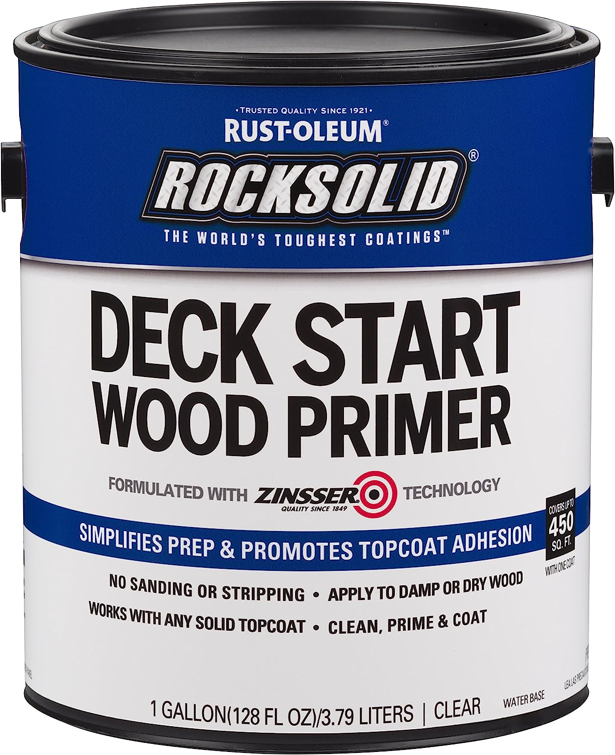 Rust-Oleum 312283 Deck Start Wood Primer, 1 Gallon, Clear