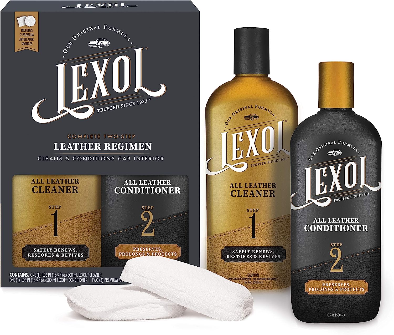 Lexol Leather Care Kit Conditioner and Cleaner, Use on [...]