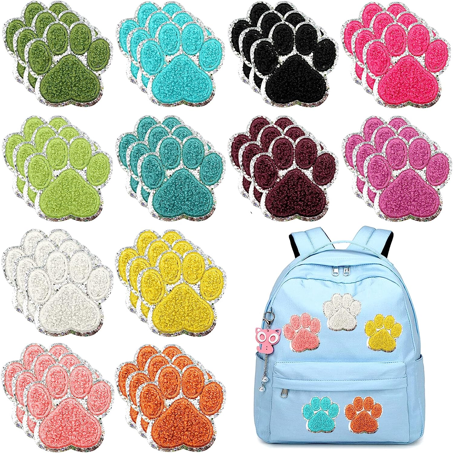 36 PCS Self Adhesive Paw Print Patches, ZYNERY Paw [...]