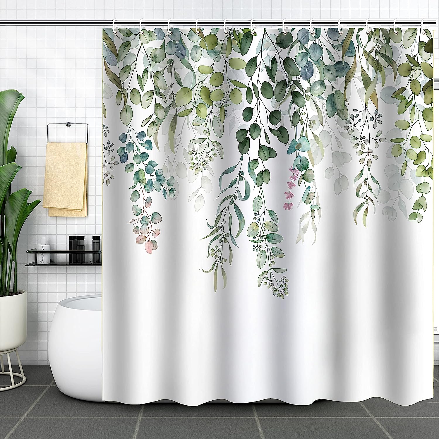 Qidordour Shower Curtain, Waterproof Fabric Shower [...]