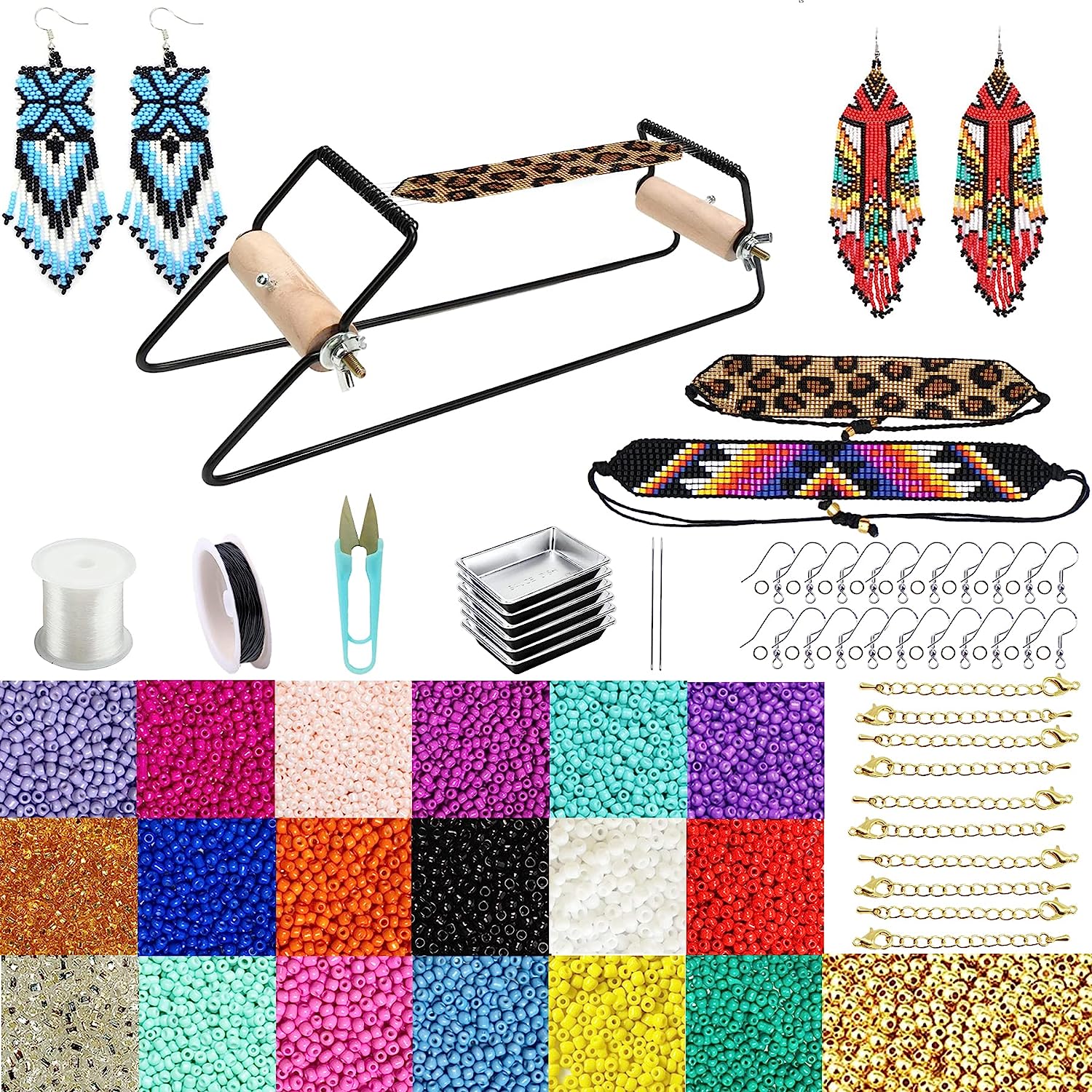 Frame Bead Loom Kit for Beaded Bracelets Earrings [...]