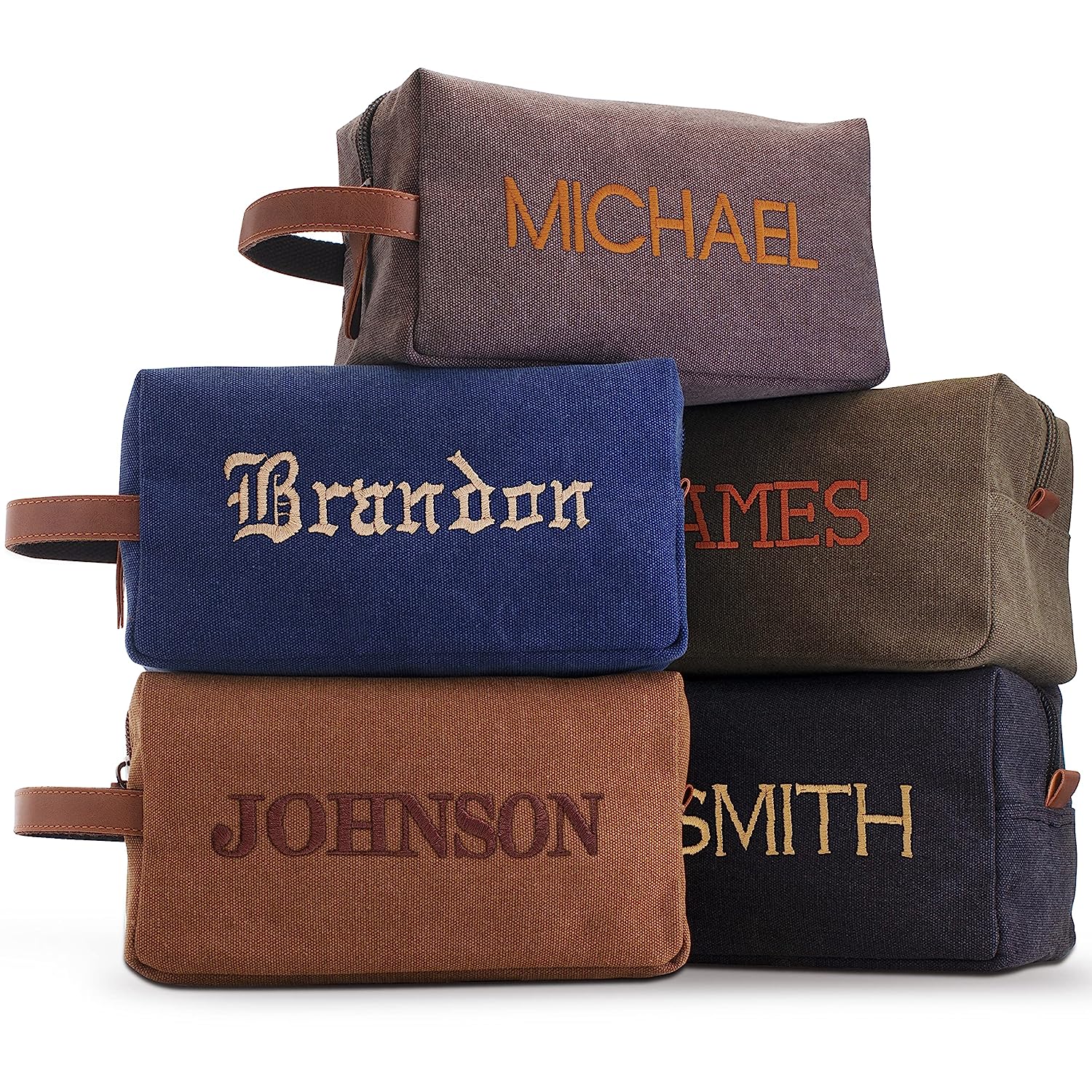 Embroidered - Personalized Toiletry Bag for Men, Dad, [...]