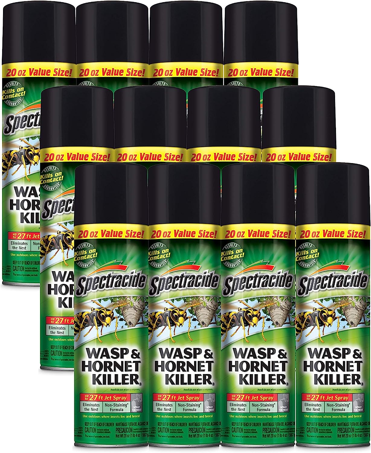 Spectracide Wasp & Hornet Killer, 20-Ounce, Pack of 12