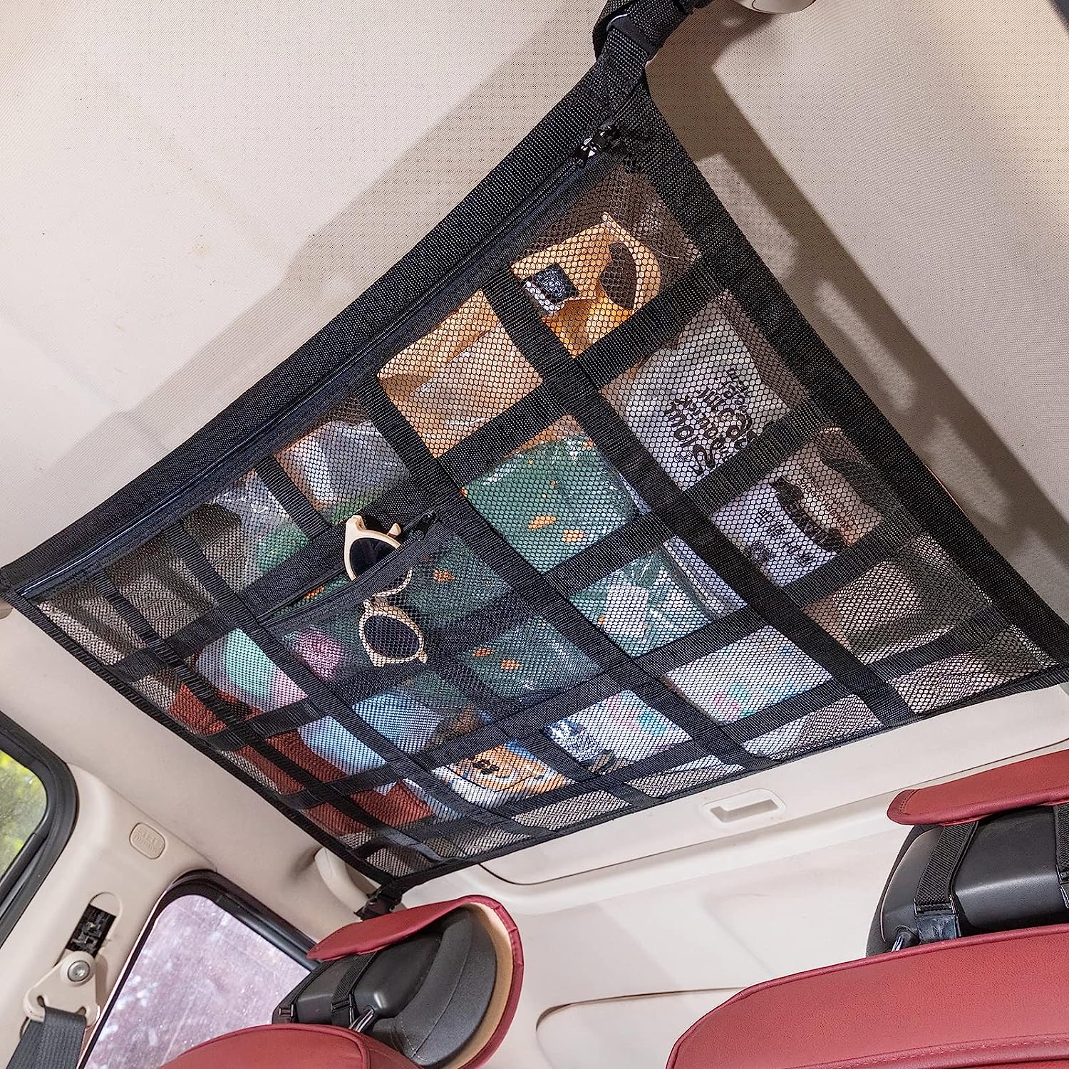 Upgrade Car Ceiling Cargo Net Pocket,31.5