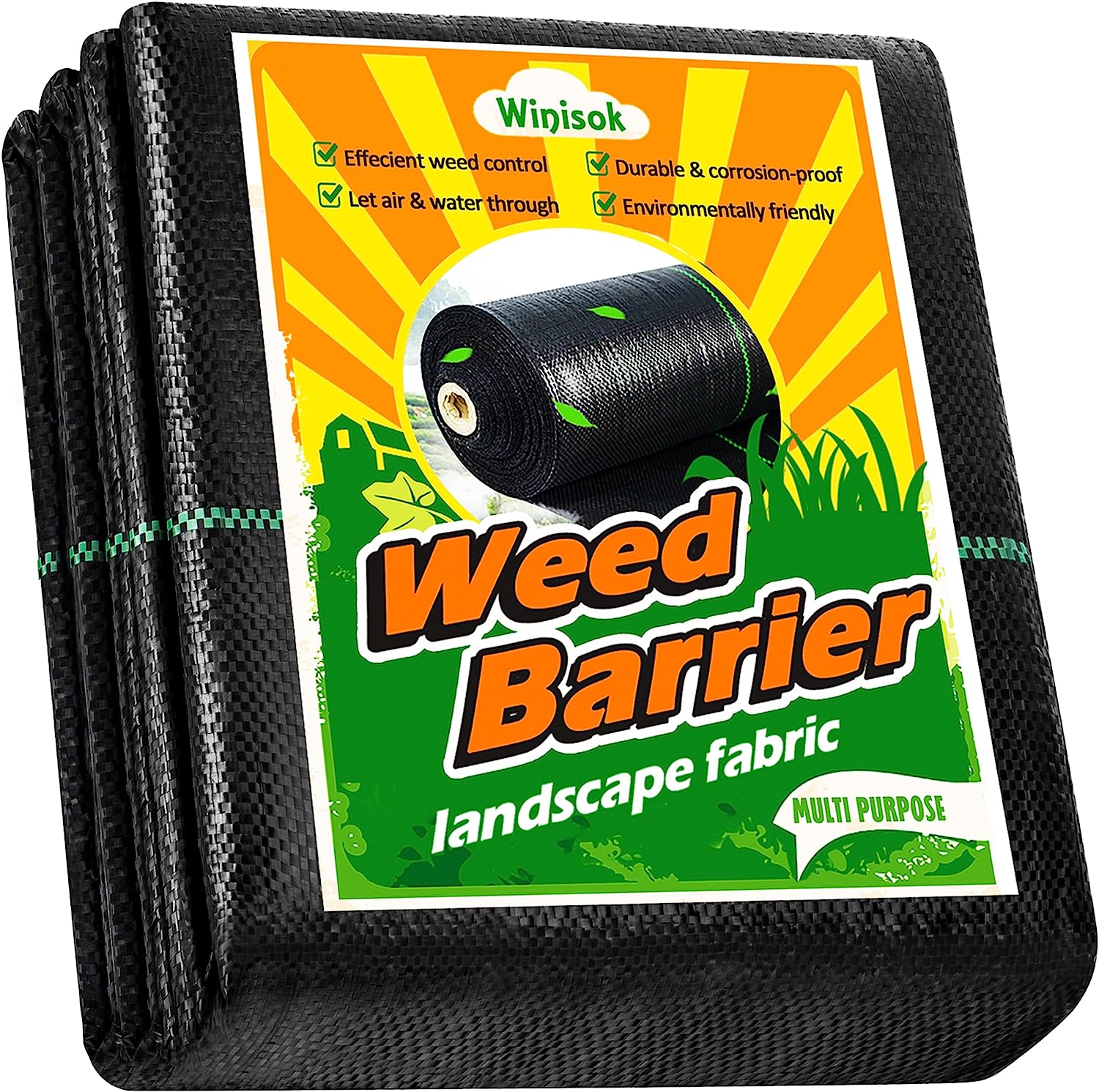Winisok Weed Barrier Landscape Fabric Heavy Duty, 4FT [...]