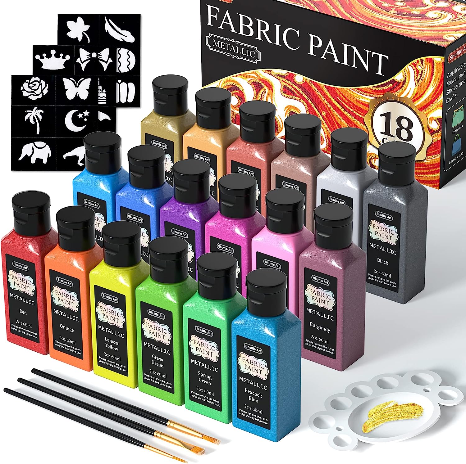 Metallic Fabric Paint, Shuttle Art 18 Metallic Colors [...]