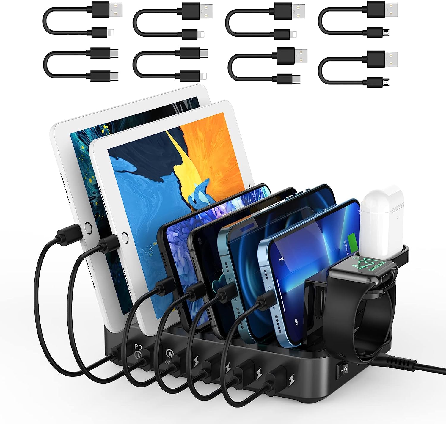 multiple device charging station comparison tables