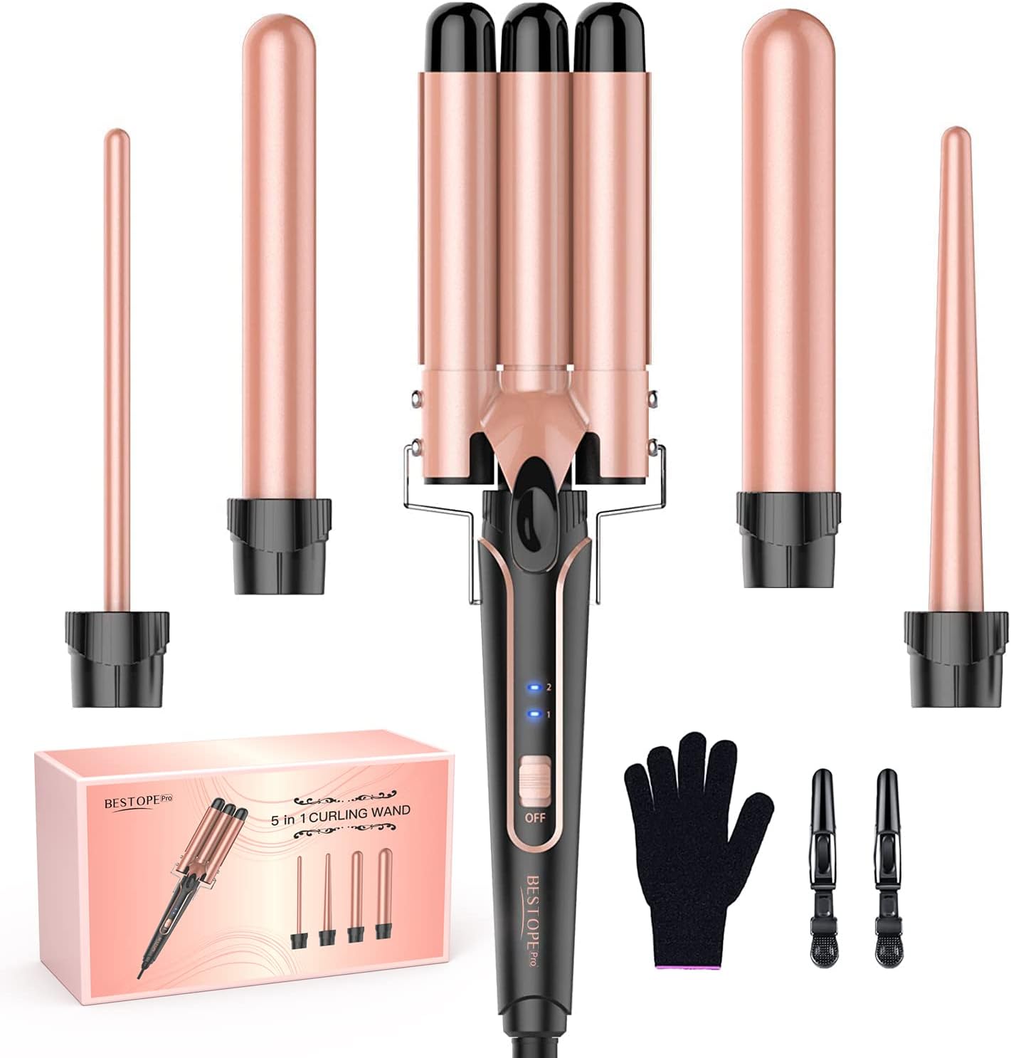 curling iron for long thick hair comparison table